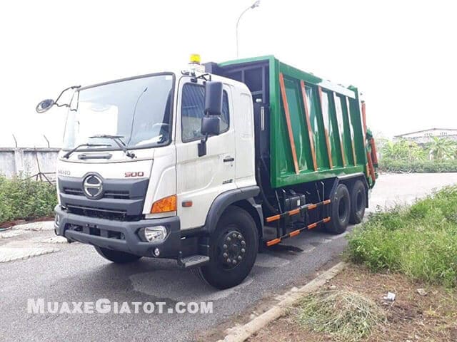 1 gia xe tai ep rac hino muaxegiatot com - Giới thiệu các mẫu xe ép rác tại Việt Nam
