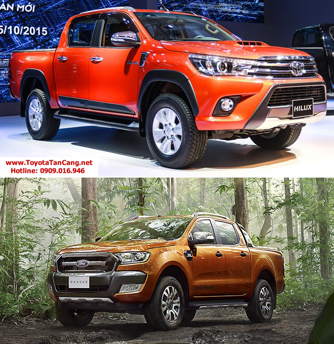 toyota hilux 2016 or ford ranger 2015 - Ford Ranger Wildtrak hay Toyota Hilux sẽ đạt ngôi vị quán quân trong phân khúc xe bán tải?