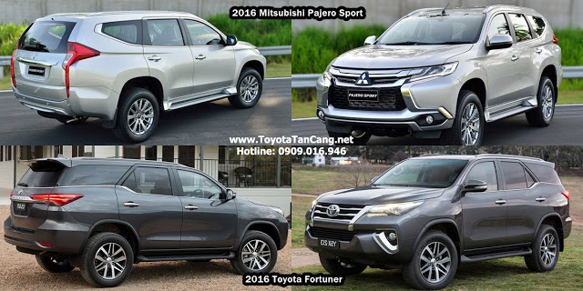 fortuner mitsubishi parero 2016 duoixe - So sánh Toyota Fortuner và Mitsubishi Pajero Sport tại Việt Nam