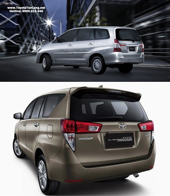 toyota innova 2016 innova 2015 duoi xe - So sánh sơ bộ giữa Toyota Innova 2018 và phiên bản hiện tại