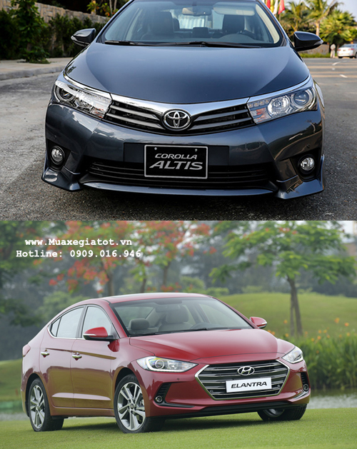 So sánh Toyota Corolla Altis 2018 và Hyundai Elantra 2018