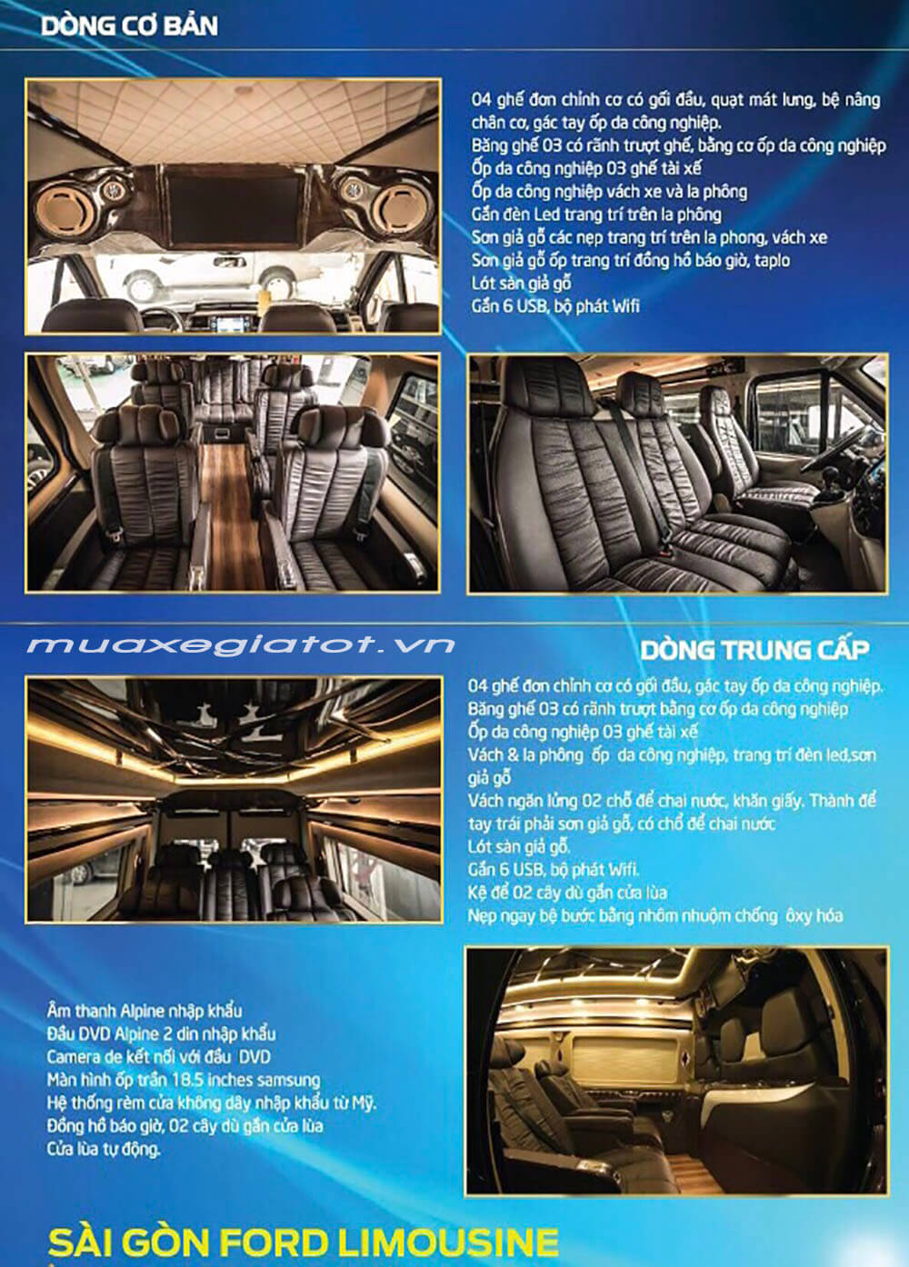 catalogue xe ford transit limousine muaxegiatot vn 2 - [Catalogue] Giới thiệu Ford Transit Limousine 10 chỗ chính hãng
