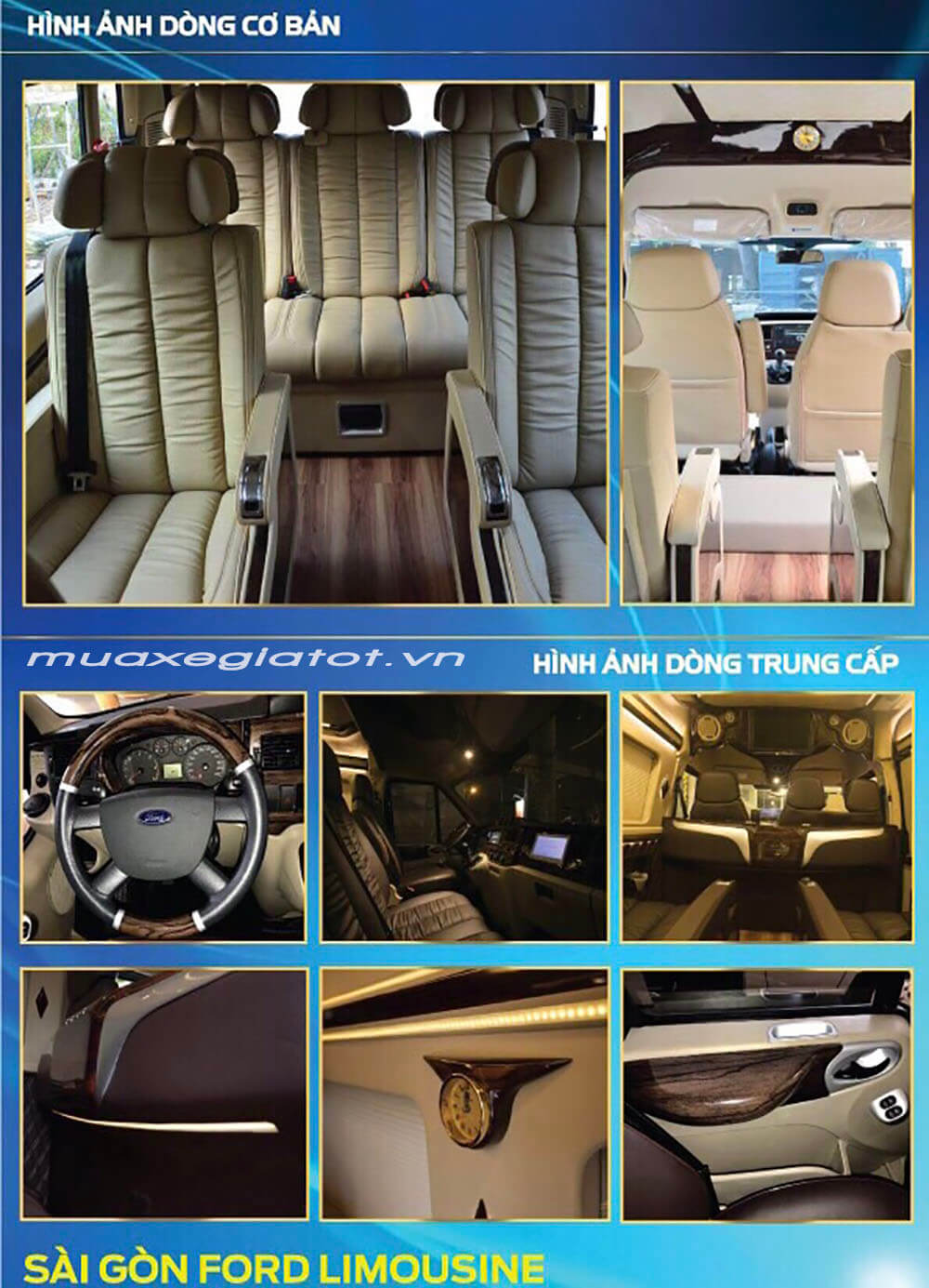catalogue xe ford transit limousine muaxegiatot vn 3 - [Catalogue] Giới thiệu Ford Transit Limousine 10 chỗ chính hãng