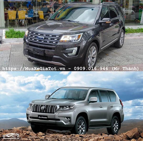ford explorer 2018 vs toyota land prado 2018 thiet ke ngoai that dau xe - So sánh Ford Explorer và Toyota Land Prado