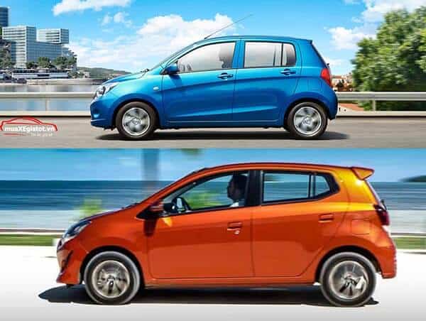 suzuki celerio vs toyota wigo hong xe muaxegiatot vn - So sánh Toyota Wigo và Suzuki Celerio, Xe cỡ nhỏ nào nên mua?