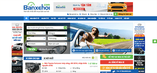 banxehoi.com  - 7 trang web mua bán xe ô tô uy tín tại Việt Nam